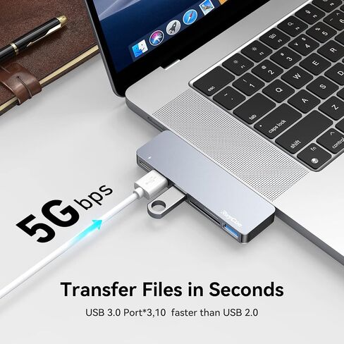 RayCue USB C Hub, 7 in 1 USB C to HDMI Splitter, 2 USB 3.1 GEN1 and 5Gbps Type-C Data Port, 4K HDMI Port, PD 100W Charging, SD Card Reader, for iPhone 15/Mac/Dell/Acer/HP/ASUS/Steam Deck/Rog Ally in Saudi Arabia