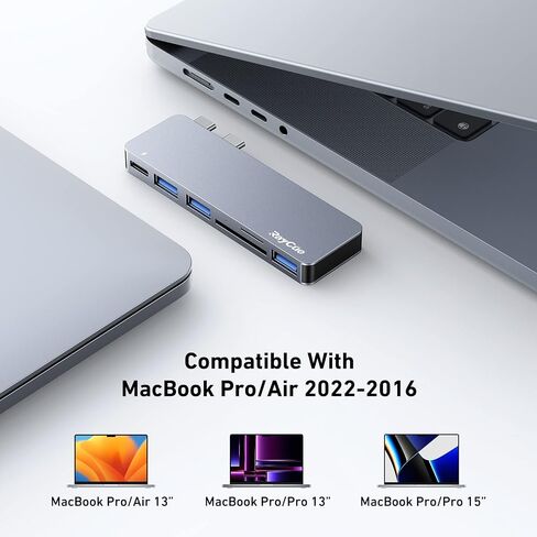 RayCue USB C Hub, 7 in 1 USB C to HDMI Splitter, 2 USB 3.1 GEN1 and 5Gbps Type-C Data Port, 4K HDMI Port, PD 100W Charging, SD Card Reader, for iPhone 15/Mac/Dell/Acer/HP/ASUS/Steam Deck/Rog Ally in Saudi Arabia
