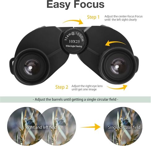 SkyGenius 10x25 مناظير مدمجة مع رؤية واضحة مناظير مدمجة للبالغين والأطفال، مناظير صغيرة للجيب للمسرح والحفلات الموسيقية، والسفر في الهواء الطلق، ومشاهدة المعالم السياحية، والصيد، والمشي لمسافات طويلة in Saudi Arabia