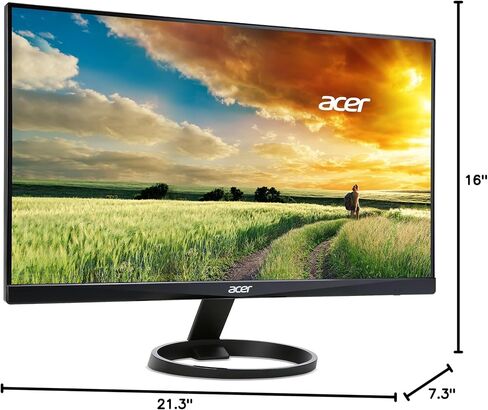 Acer R241Y Bbix 23.8" Full HD (1920 x 1080) IPS Monitor | AMD FreeSync Technology | Ultra-Thin | Edge-to-Edge | Zero-Frame | 1ms VRB | 75Hz | (HDMI & VGA ports) in Saudi Arabia