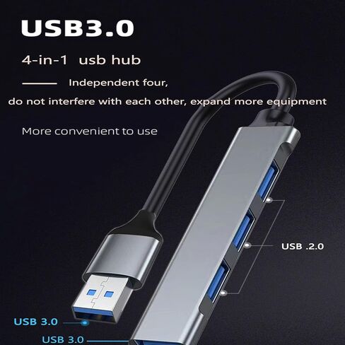 موزع USB 3.0 بـ 4 منافذ، موزع USB لأجهزة الكمبيوتر المحمول، موزع USB متعدد النحافة للغاية لأجهزة الكمبيوتر المحمول، وXbox، ومحرك الأقراص المحمول، ووحدة التحكم، والأقراص الصلبة، والطابعة، والكاميرا، ولوحة المفاتيح، والماوس، وغيرها in Kuwait