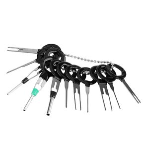 11 Pcs/Set Auto Car Terminal Removal Tool Plug Circuit Board Wire Harness Terminal Extraction Pick Connector Crimp Pin Back Needle Remove Set