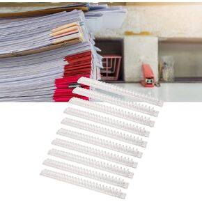 10Pcs 26 Holes 100 Sheet Binding Spines Plastic Comb Transparent Color Binding Spines Removable Binding Binding Coils