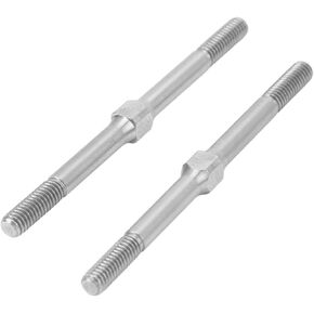 2PCS RC Turnbuckle,M4 63mm Steel Turnbuckle Rod Silver,1/10 RC Car Upgrade Part for ARRMA Granite