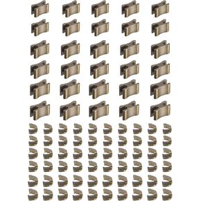 uxcell Zipper Slider Retainers, #5#8#10 Top Stoppers & Bottom Stops for Bags Coats Jackets Closed-end Zippers Replacing (Metallic Black, 30 Sets)