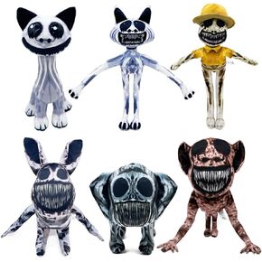 Zoonomaly Plush, 6PCS Zoo Anomaly Horror Game Plush Toy, 14 inch Smile cat Zookeepers Plushies Stuffed Animal Plush for Boys Girls Adults and Fans Gift (New 6 PCS)