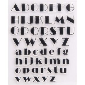 LZBRDY 5.5 by 7.1 Inch 26 Alphabet Letters Clear Stamps for Scrapbooking and Card Making Paper Crafts Silicone Stamps (LZT1764)