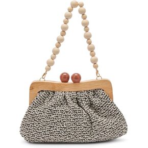 Dolce Vita Randy Wood Frame Knit Clutch