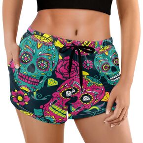 visesunny Womens Casual Shorts Summer Shorts Women's Swim Board Shorts Swimsuit Bathing Shorts for Women