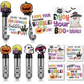 24 مجموعة/48 قطعة من فقاعات الهالوين الخاصة بك مع مجموعة هدايا ممتعة، تتضمن 24 قطعة من عصا فقاعات الهالوين الكبيرة مع محلول الفقاعات، مجموعة 24 قطعة من بطاقات الفقاعات المرحة لمستلزمات الحفلات المنزلية والفصول الدراسية in Kuwait