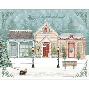 LANG "It's Christmas" Boxed Christmas Cards by Danielle Murray, 18 Cards with 19 Matching Envelopes, Linen-Embossed Paper Stock (1004904)