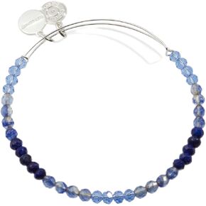Alex and Ani Ombre Faceted Stone Beaded Charm Bangle, Purple