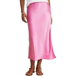 vineyard vines Women's Satin Midi Slip Skirt