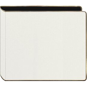 Pioneer Photo Albums 12"x12" Gold Piped Edge Sewn 3-Ring Binder Scrapbook, White