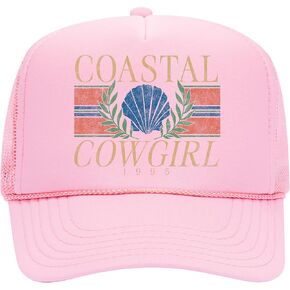 Coastal Cowgirl Trucker Hat | Beach Cowboy Cute Summer Western Country Vintage | Premium Foam Trucker Hat for Men & Women