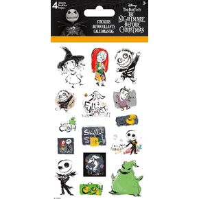 Disney -The Nightmare Before Christmas - Ink Winter Standard Stickers - 4 Sheet