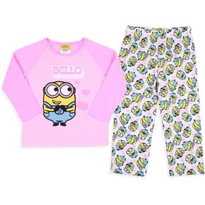 Despicable Me Toddler Girls' Minions Chibi Bello Raglan Sleep Pajama Set (2T)