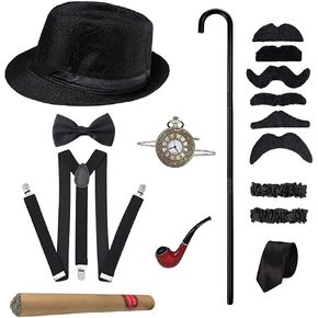 1920s Mens Costume Accessories 20s Costumes Gangster Roaring Accessories vintage 1920S accessories for men mens gatsby costume 1920s for Party Cosplay