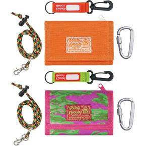 Rough Enough Kids Wallets for Boys Orange and Pink Wallet Bundle Set