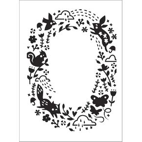 Darice A6, Embossing Folder, Template Animal Pattern Open Oval, Transparente