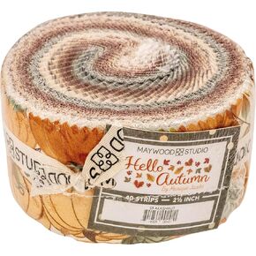 Monique Jacobs Hello Autumn Strips 40 2.5-inch Strips Jelly Roll Maywood Studio, Assorted