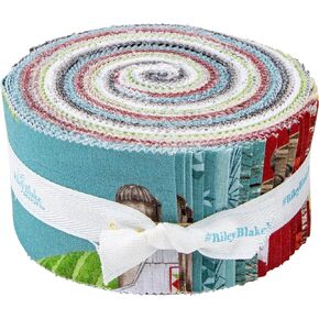 Tara Reed Spring Barn Quilts Rolie Polie 40 2.5-inch Strips Jelly Roll Riley Blake RP-14330-40