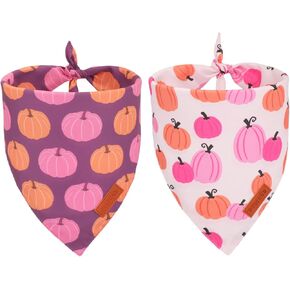 PTDECOR Easter Dog Bandana, Pink Rabbit Dog Bandana Reversible Holiday Dog Scarf, Multi Size Offered, Triangle Dog Easter Bandanas for Medium Large Dogs Pets (Large)