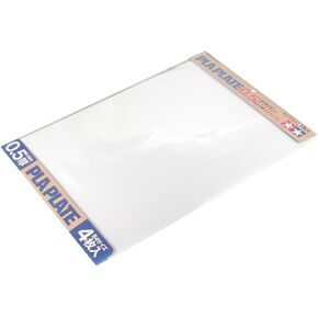Tamiya 70123 Plastic Plate 0.5 mm, Pack of 4, 257 x 364 mm, White