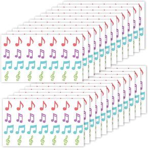 672pcs Musical Note Stickers, 4 Designs Waterproof Music Notes Stickers Self-Adhesive Music Note Stickers Perfect Decoration Envelope Notebook Greeting Card(Black)