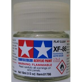 Tamiya Acrylic Mini XF86 Flat Clear 10ml Bottle