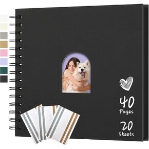 Scrapbook 10x10 Inch DIY Photo Album 20 Sheets Memory Book Khaki