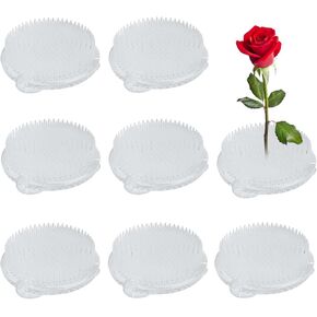 Murtenze 8 Pieces Plastic Flower Frog, Clear Pin Holders - Versatile Flower Arranger Frogs for Japanese Decorations, Floral Arrangements, Plant Decorations 2.75" Inch (70mm)