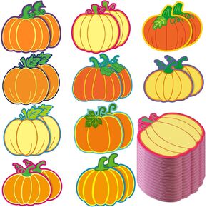 800 Sheets Thanksgiving Sticky Notes Cute Pumpkin Notes Self Adhesive Notepads Memo Pads Fall Page Markers for Kids Thanksgiving Party Preschool Kindergarten Office Supplies (Maple Leaf)