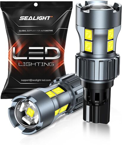 SEALIGHT 921 912 لمبات LED احتياطية للضوء العكسي، W16W 906 904 902 922 لمبات إضاءة LED مع استبدال جهاز العرض للضوء الخلفي 6000k أبيض، حزمة من 2 in Kuwait