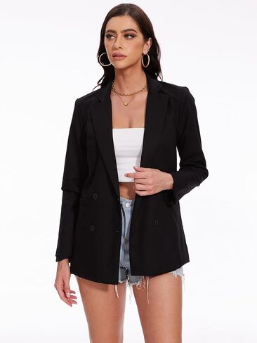 Beautiful Nomad Women's Cotton Linen Blazer Long Sleeve Fall Fashion Casual Work Office Jackets in Saudi Arabia