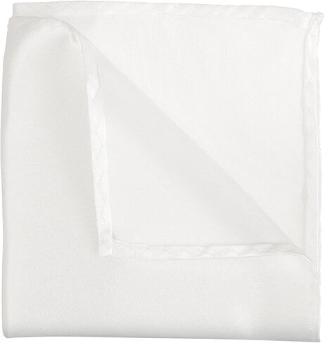 Pocket Squares for Men, 2 Pcs Soft White Handkerchief Suit Pocket Square Classic Solid Hankies, 8.7"x 8.7" in Saudi Arabia