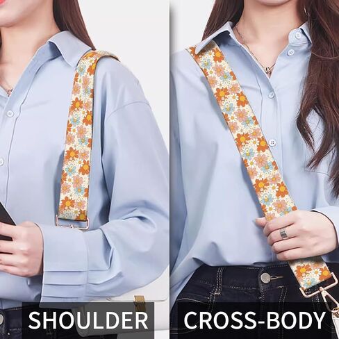 Purse Strap Replacement Crossbody, 3.8cm Wide Shoulder Strap Adjustable Replacement Belt Gold Buckle, Handbag Crossbody Bag Strap Luxury Peony Flowers in Kuwait