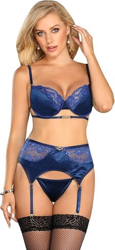 ohyeahlady الملابس الداخلية الرباط مجموعة ملابس بدوار شقي مثير Strappy حمالة صدر ولباس داخلي مجموعة للنساء XS-4XL in Saudi Arabia