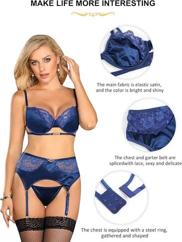 ohyeahlady الملابس الداخلية الرباط مجموعة ملابس بدوار شقي مثير Strappy حمالة صدر ولباس داخلي مجموعة للنساء XS-4XL in Saudi Arabia