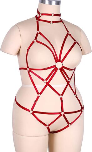 حمالة صدر لكامل الجسم مقاس كبير للنساء، مجموعة أحزمة رباط للجسم قابلة للتعديل للتصوير الفوتوغرافي وملابس الرقص والمهرجانات in Saudi Arabia