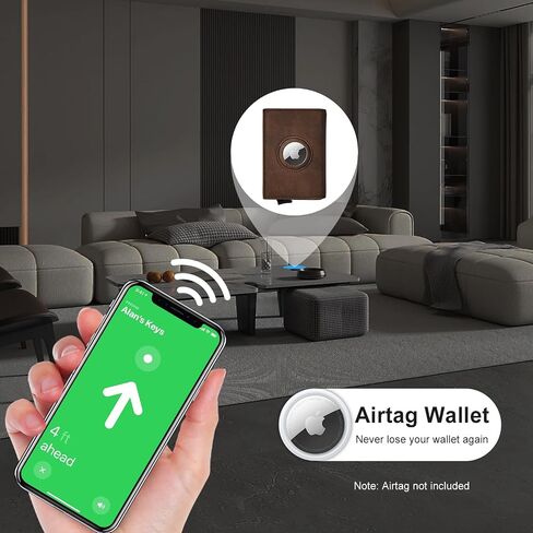 محفظة Airtag: محفظة رجالية بجيب أمامي بسيط لعلامة Apple Air Tag، حجب RFID، محفظة رفيعة مع حامل بطاقة ائتمان منبثق، سعة 10-14 بطاقة (لا تتضمن بطاقة Airtag) in Saudi Arabia