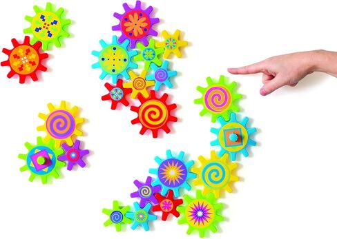 Fun Express 22 Pieces 4 Inch Spinning Gear Magnets, Fridge or Whiteboard Toys, Exploration and Educational Toys, Multicolor in Saudi Arabia