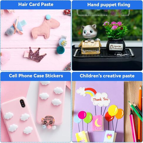 704Pcs Clear Sticky Tack Putty, Double Sided Glue Sticky Dots Removable Museum Putty Adhesive Putty for Wall Hanging, Action Figures Adhesive Mounting Dots for Crafts Poster Balloons Festival Party in Saudi Arabia