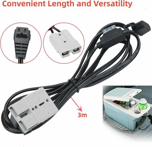 CNImpetus1.8m Power Cable Cord Lead with SB50 50A Plug for Refrigerator 12V Fridge Freezers RV Refrigerator Portable Refrigerator/Freezer Compressor Electric Cooler in Saudi Arabia