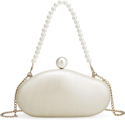 YYW Acrylic Evening Clutch Purses for Women Shell Marble Handbag Shoulder Bag with Pearl for Wedding Party Prom in Kuwait