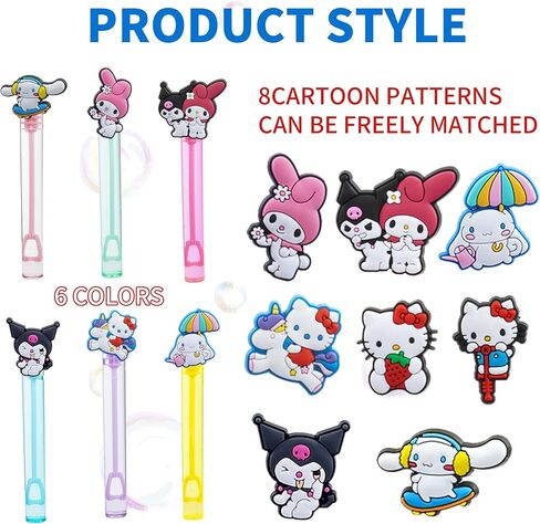 24Pcs Kawaii Bubble Wand Melody Bubble Wand Kitty Stuff for Kawaii Theme Birthday Party Supplies Melody Kitty Bubble Theme Party in Kuwait
