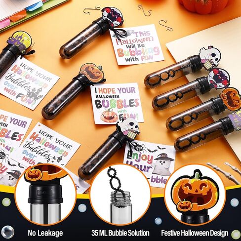 24 مجموعة/48 قطعة من فقاعات الهالوين الخاصة بك مع مجموعة هدايا ممتعة، تتضمن 24 قطعة من عصا فقاعات الهالوين الكبيرة مع محلول الفقاعات، مجموعة 24 قطعة من بطاقات الفقاعات المرحة لمستلزمات الحفلات المنزلية والفصول الدراسية in Kuwait