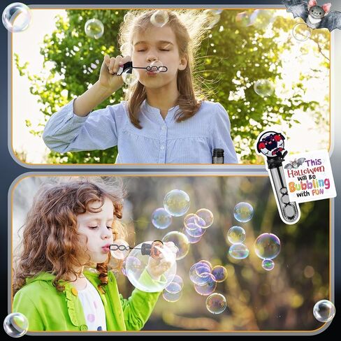 24 مجموعة/48 قطعة من فقاعات الهالوين الخاصة بك مع مجموعة هدايا ممتعة، تتضمن 24 قطعة من عصا فقاعات الهالوين الكبيرة مع محلول الفقاعات، مجموعة 24 قطعة من بطاقات الفقاعات المرحة لمستلزمات الحفلات المنزلية والفصول الدراسية in Kuwait