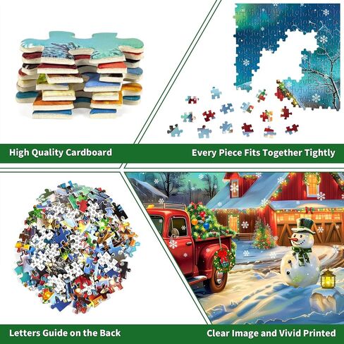 Christmas Puzzles 1000 Pieces, Aurora Christmas Eve Christmas Puzzle, Aurora Scene Christmas Puzzles, Christmas Puzzles for Adults 1000 Piece Puzzle for Adults Christmas, Christmas Jigsaw Puzzles in Saudi Arabia