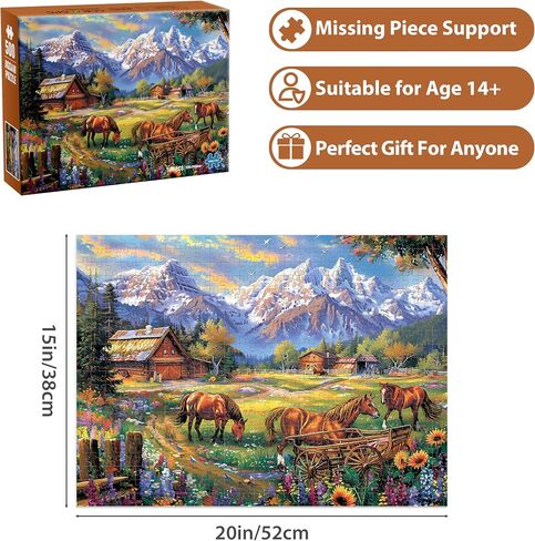 500 Pieces Puzzles for Adults–Dogs Jigsaw Puzzle for Adults Children Elderly–Recycled Paper Puzzle 500 Pieces–Challenging Family Activity Game Gift for Family Friends Men Women Seniors (21x15in) in Saudi Arabia
